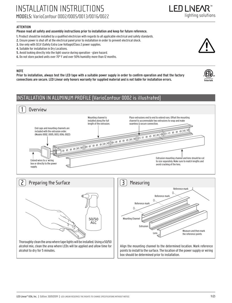 LED Linear VarioContour 0005 User manual