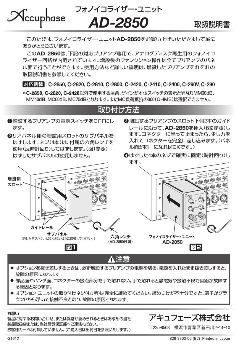 Accuphase AD-2850 instruction manual