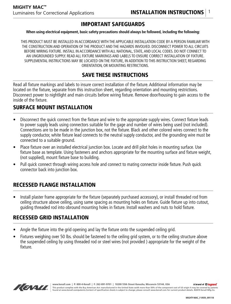 LEGRAND Kenall MIGHTY MAC installation instructions