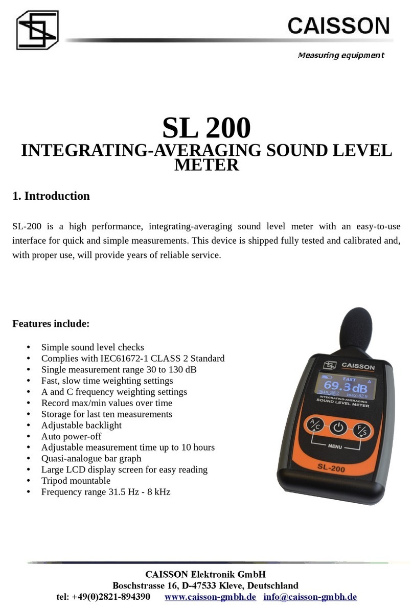 CAISSON SL 200 User manual