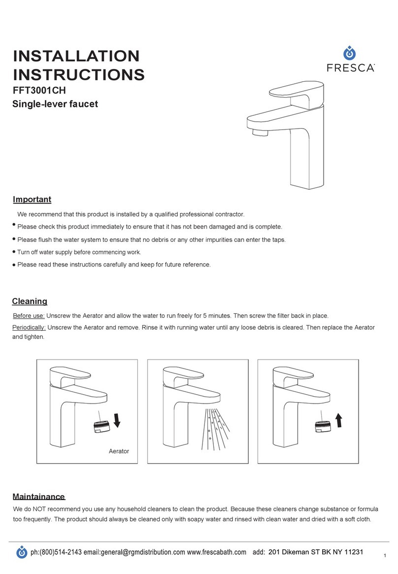 Fresca FFT3001CH installation instructions Fresca FFT3001CH installation instructions