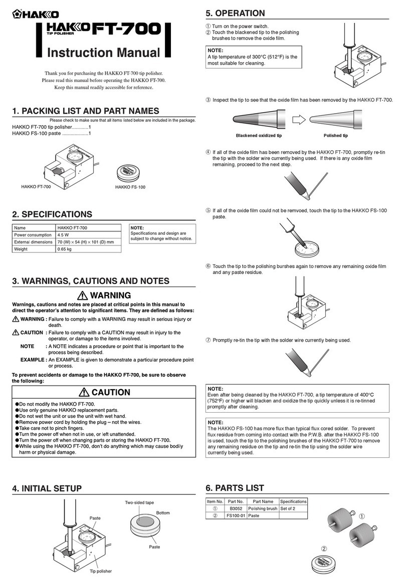Hakko Electronics FT-700 instruction manual