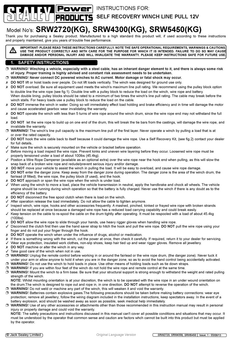 Sealey SRW2720 instructions
