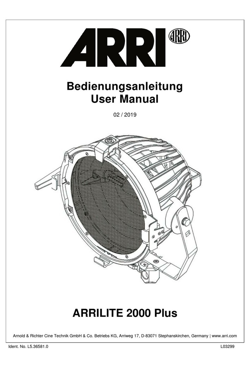 ARRI ARRILITE 2000 Plus user manual
