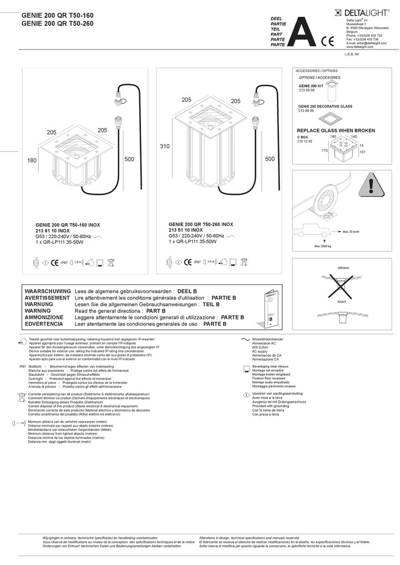 Delta Light GENIE 200 QR T50-160 manual