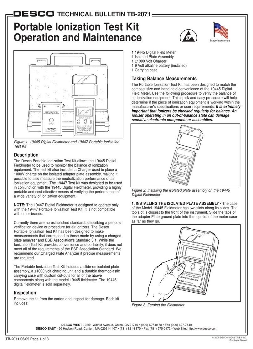 Desco TB-2071 Installation guide