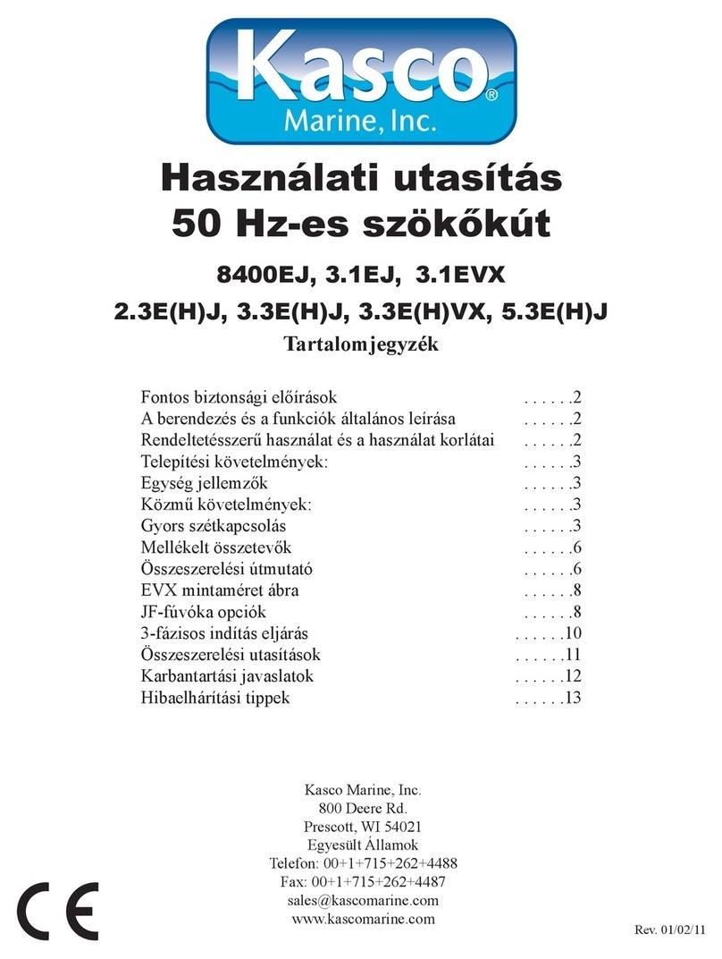 Kasco marine 3.1EVX owner's manual