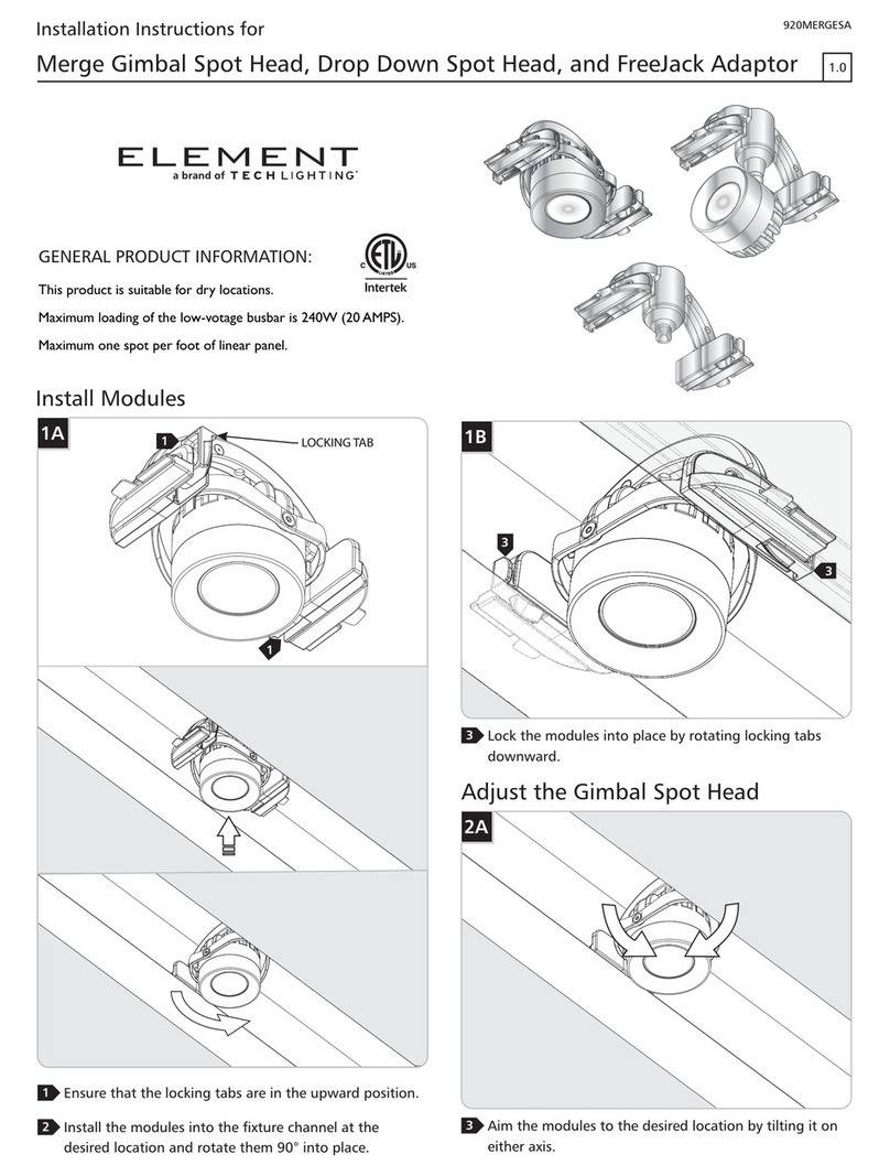 TECHLIGHTING ELEMENT Merge installation instructions