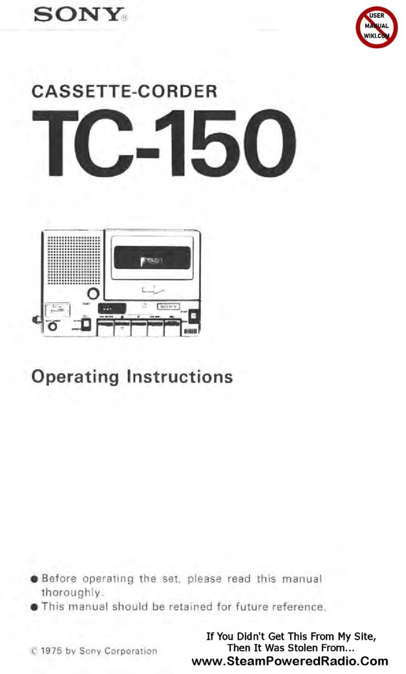 Sony TC-150 User manual