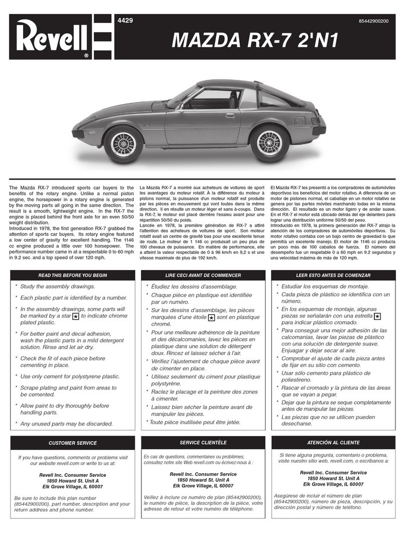 REVELL MAZDA RX-7 2'N1 instruction manual