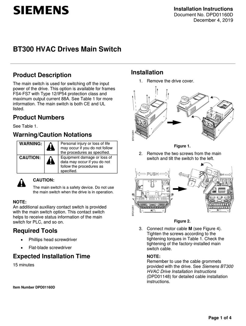 Siemens BT300 LonWorks User manual