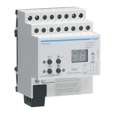 hager DALI TYA670W KNX quick start guide