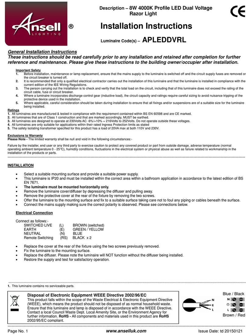Ansell APLEDDVRL installation instructions