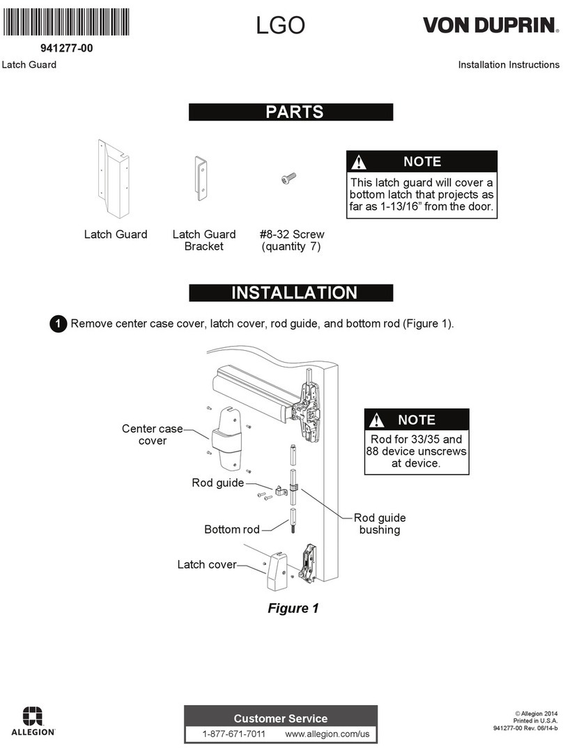 Von Duprin LGO installation instructions