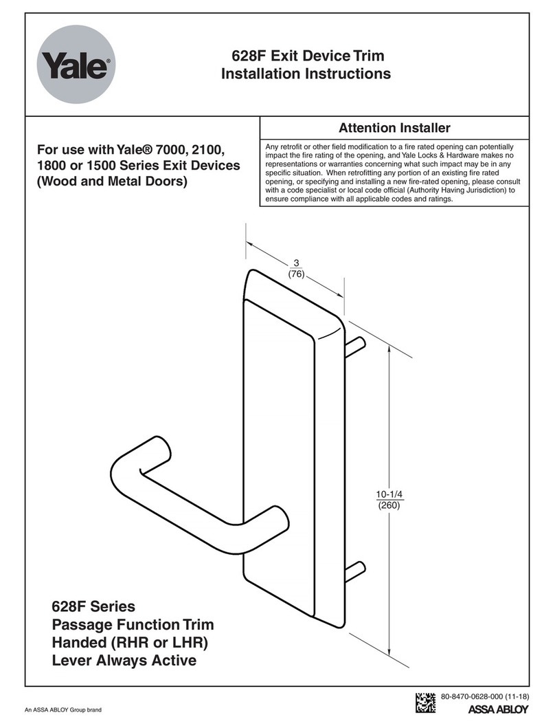 Yale 628F User manual