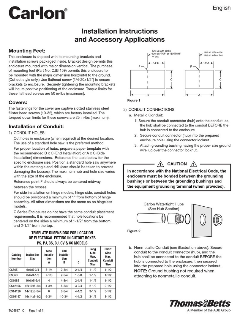 Carlon CS863 Installation Instructions and Accessory Applications Carlon CS863 Installation Instructions and Accessory Applications