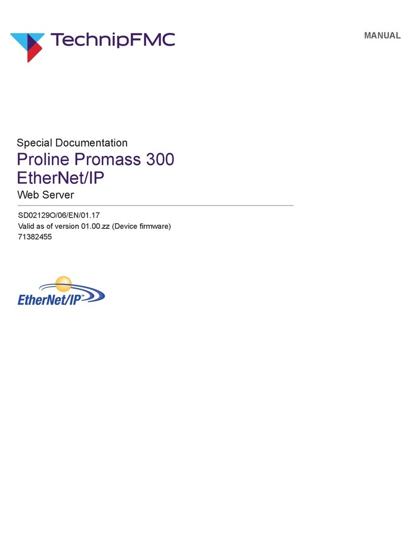 TechnipFMC Proline Promass 300 EtherNet/IP User manual