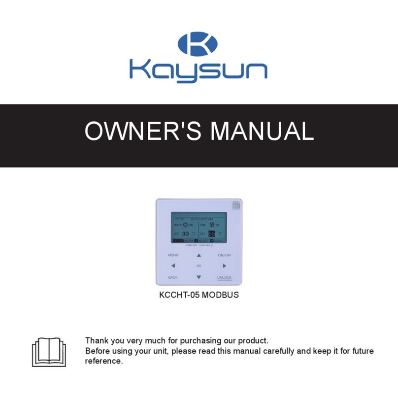 Kaysun KCCHT-05 MODBUS owner's manual
