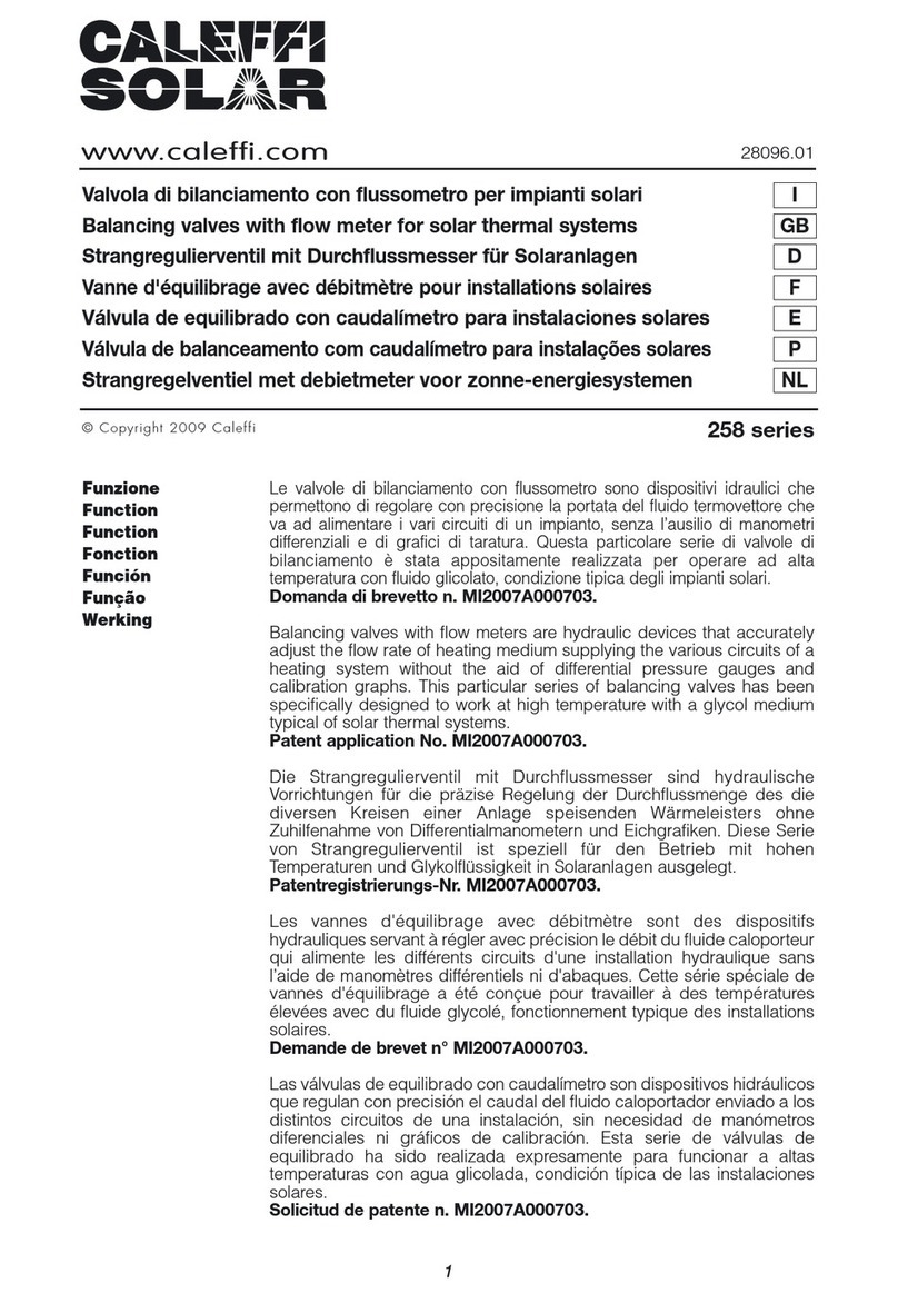 Caleffi solar 258 Series manual