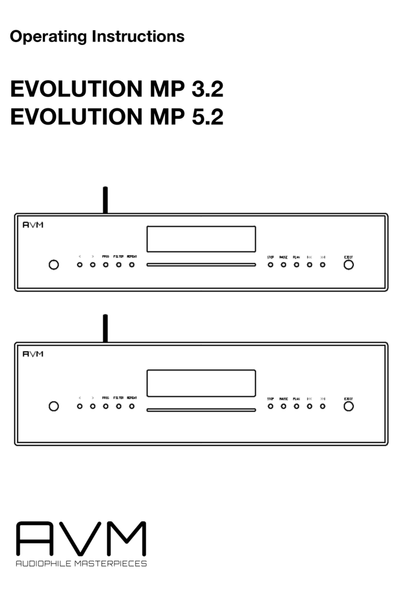 AVM EVOLUTION MP 3.2 operating instructions