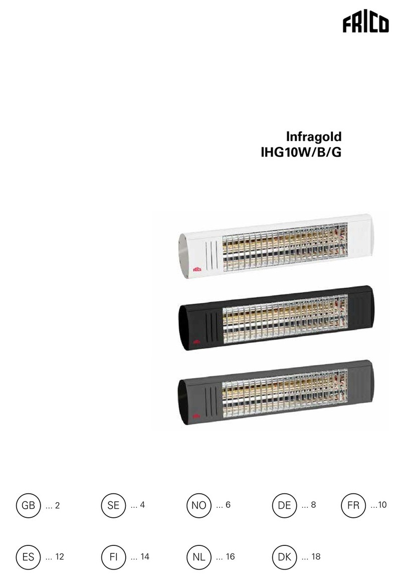 Frico Infragold IHG10W Assembly and operating instructions