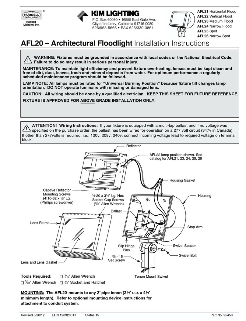 Hubbell AFL20 User manual