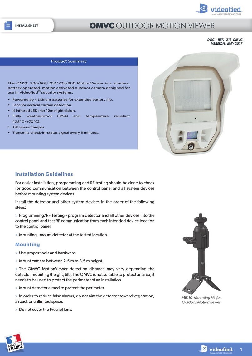 Videofied MotionViewer OMVC Series Install Sheet