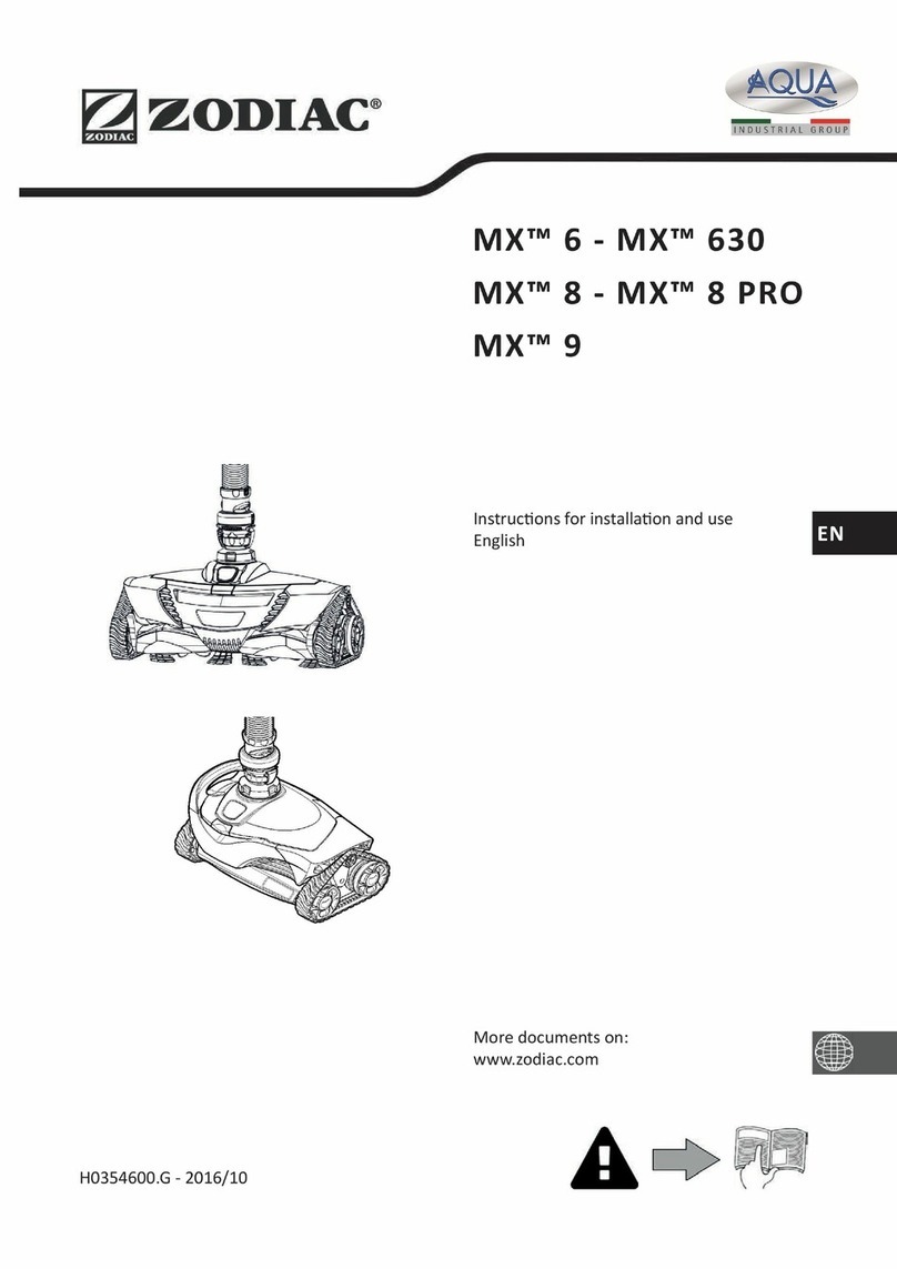 Aqua ZODIAC MX 6 Instructions for installation and use Aqua ZODIAC MX 6 Instructions for installation and use