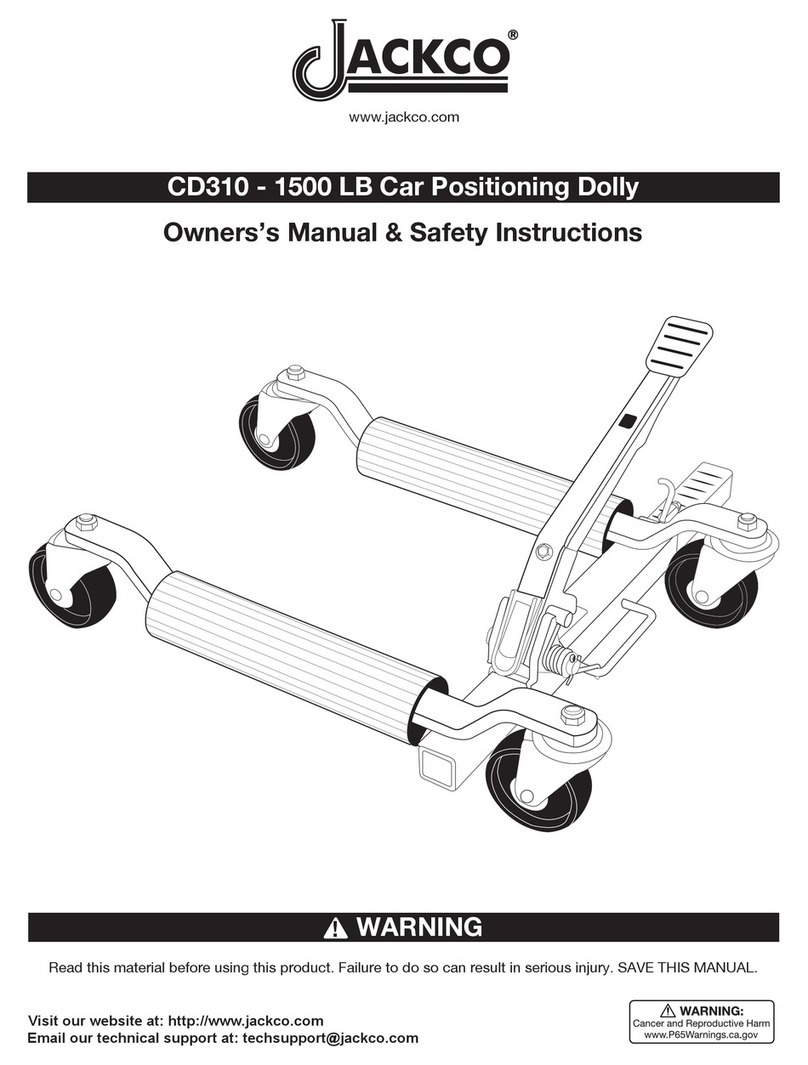 Jackco CD310 Owner's manual & safety instructions