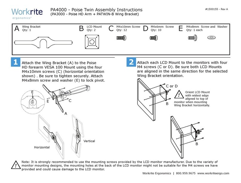 Workrite Ergonomics PA4000 Assembly instructions