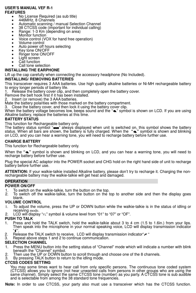 VEF R-1 user manual