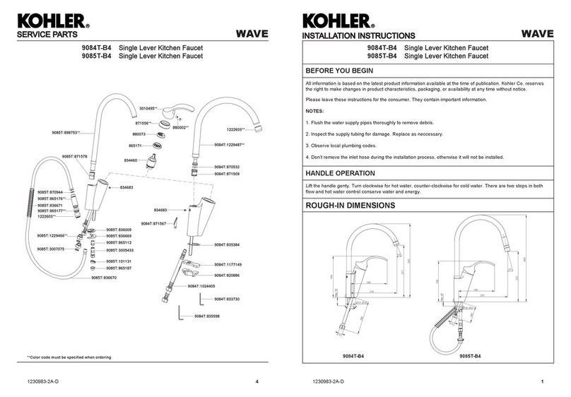 Kohler Wave Series User manual
