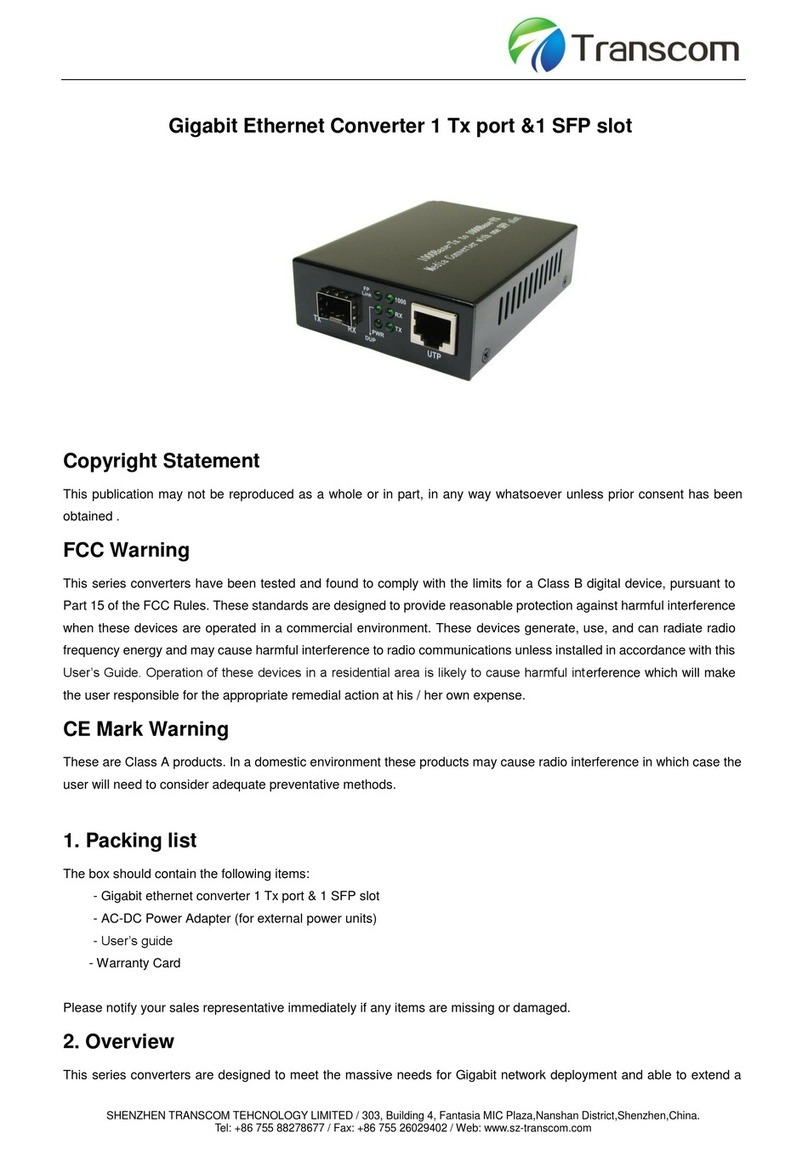 Transcom TS-1000-11-SFP manual