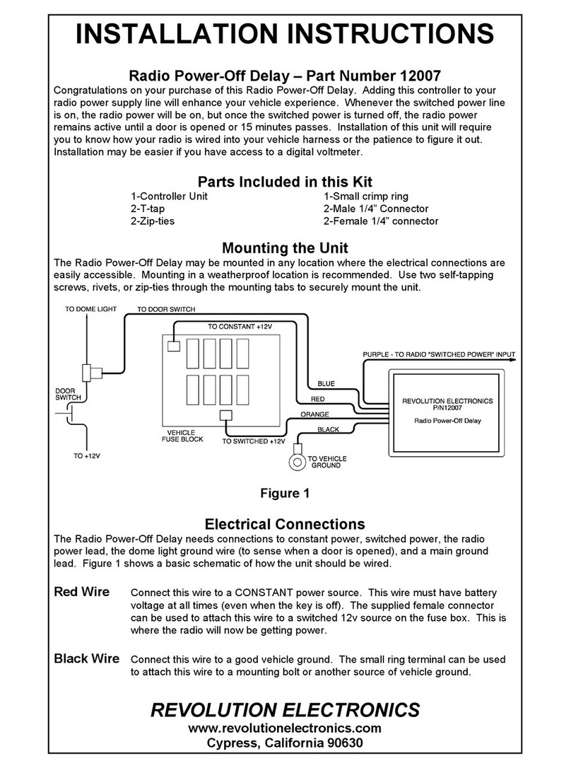 Revolution Electronics 12007 installation instructions