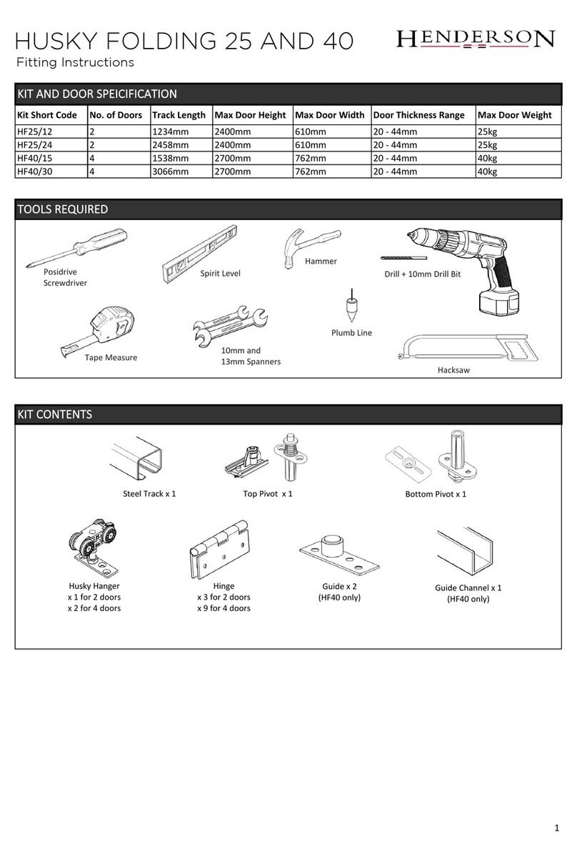 Henderson HUSKY Folding 25 Series Fitting instructions