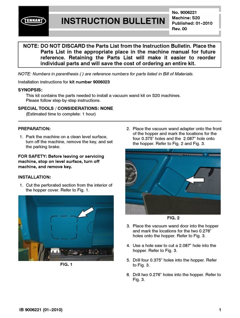 Tennant SweepSmart S20 ELECTRIC Instruction bulletin