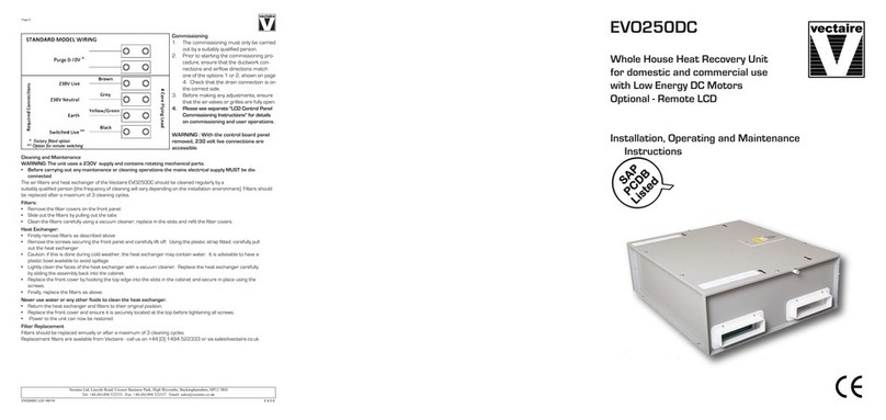 Vectaire EVO250DC Assembly instructions
