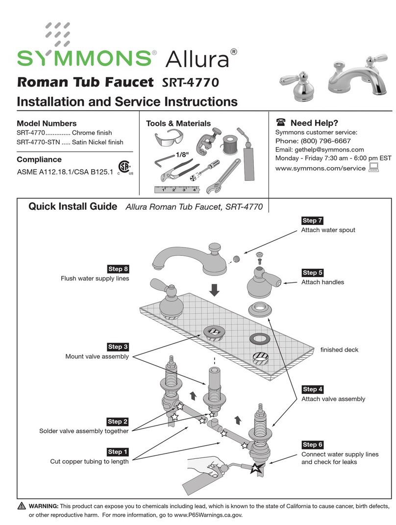 Symmons Allura SRT-4770 Quick guide