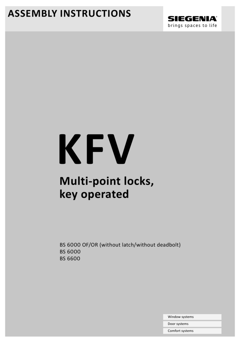 Siegenia KFV BS 6000 OF Assembly instructions