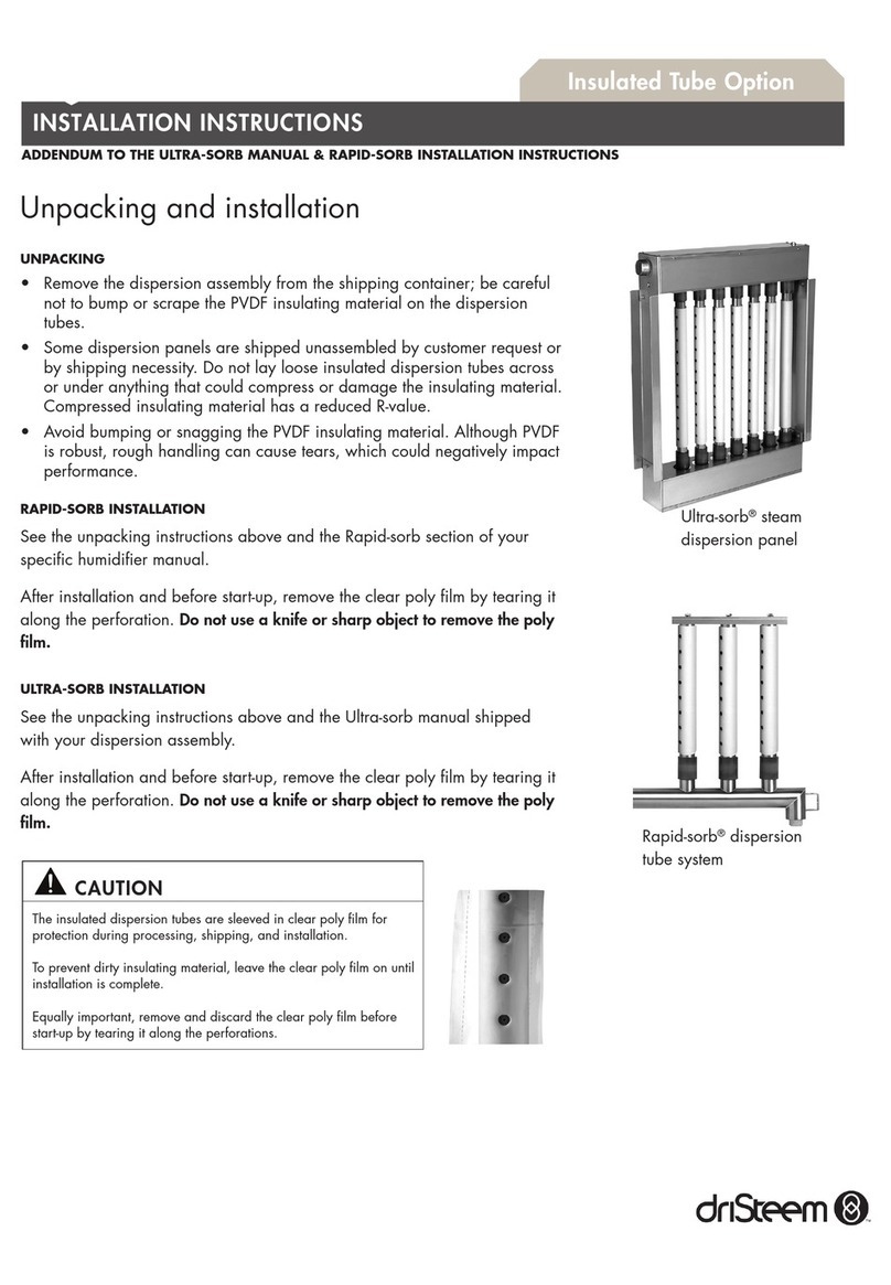 DriSteem ULTRA-SORB installation instructions