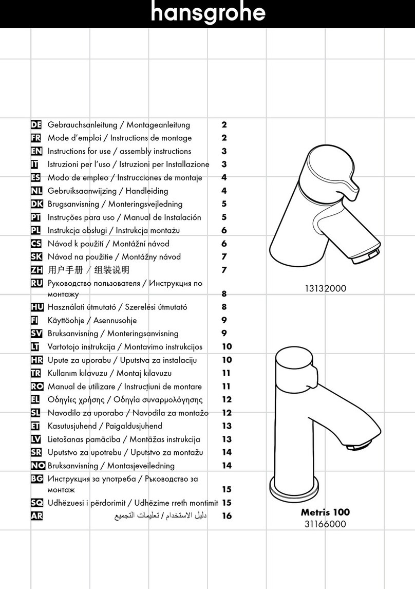 Hans Grohe Metris 100 31166000 Instructions for use/assembly instructions Hans Grohe Metris 100 31166000 Instructions for use/assembly instructions