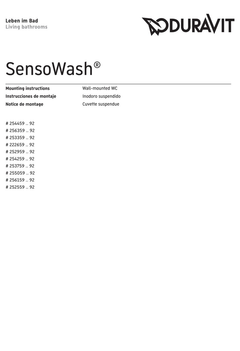DURAVIT SensoWash Series Mounting instructions DURAVIT SensoWash Series Mounting instructions