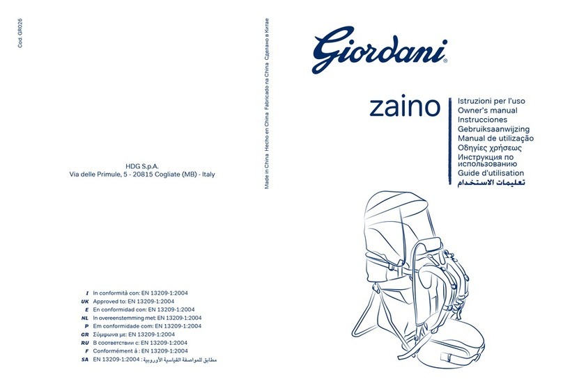 Giordani zaino owner's manual