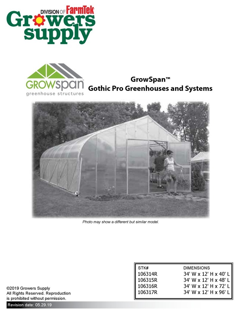 GrowSpan Gothic Pro 106314R instructions GrowSpan Gothic Pro 106314R instructions