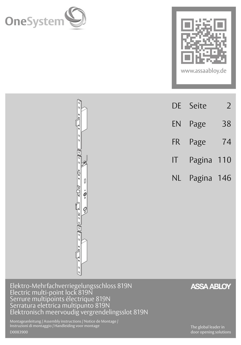 Assa Abloy OneSystem 819N Assembly instructions