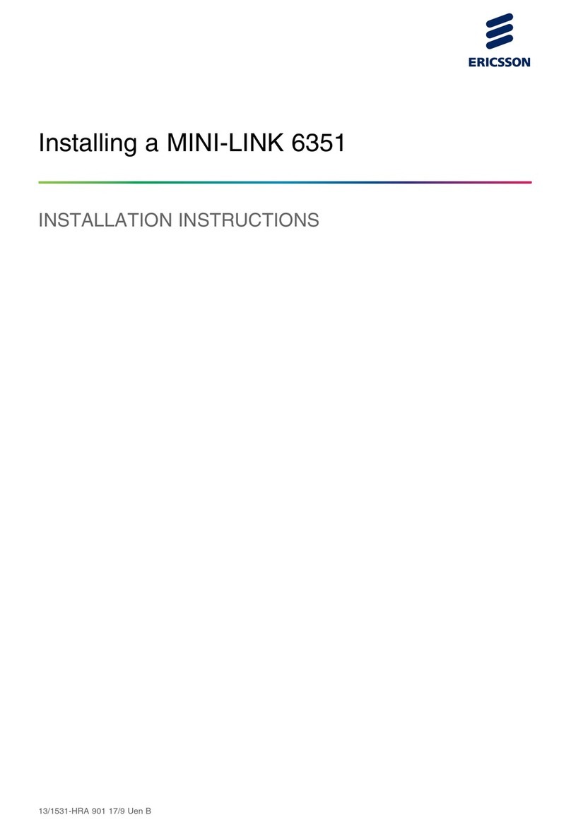 Ericsson MINI-LINK 6351 installation instructions Ericsson MINI-LINK 6351 installation instructions