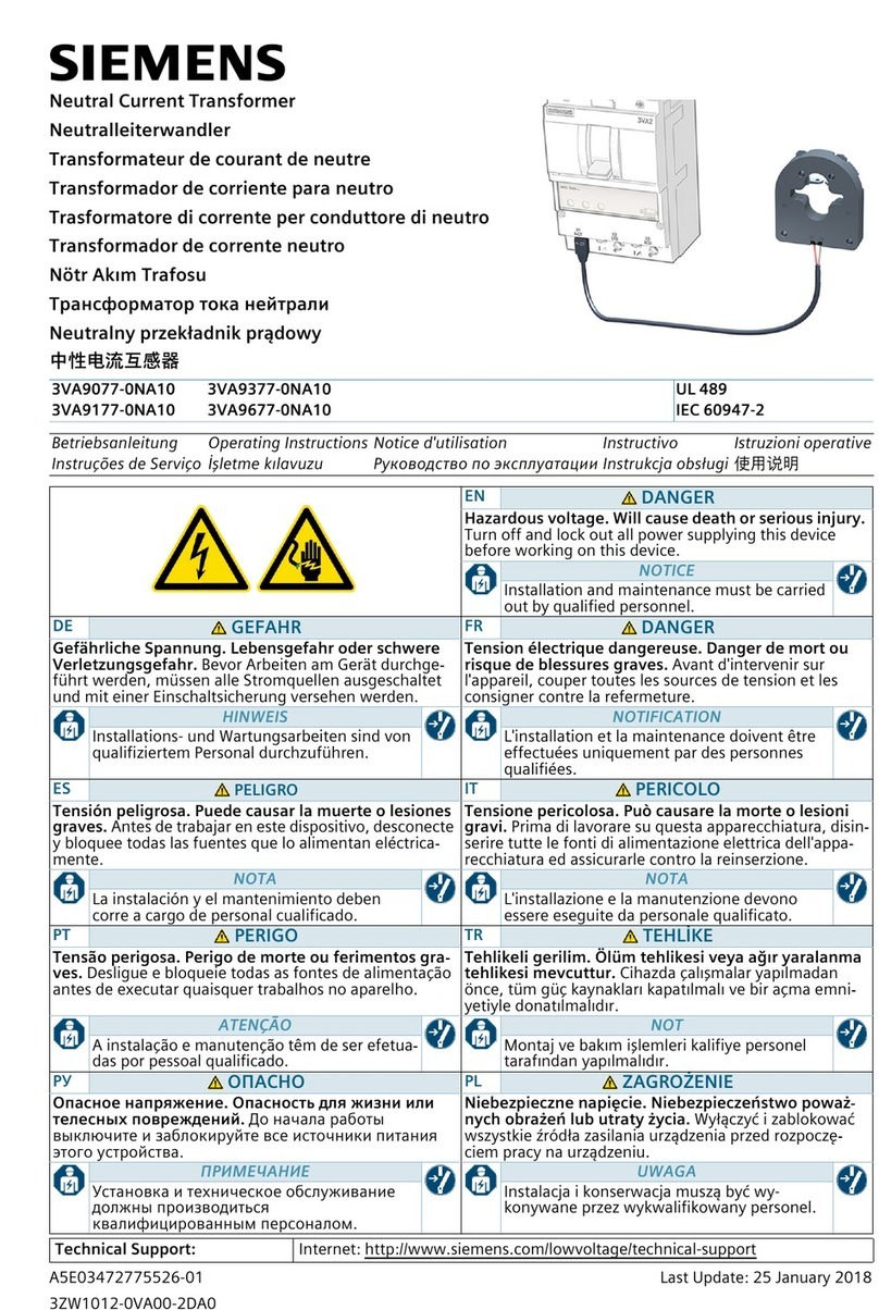 Siemens 3VA9077-0NA10 User manual Siemens 3VA9077-0NA10 User manual