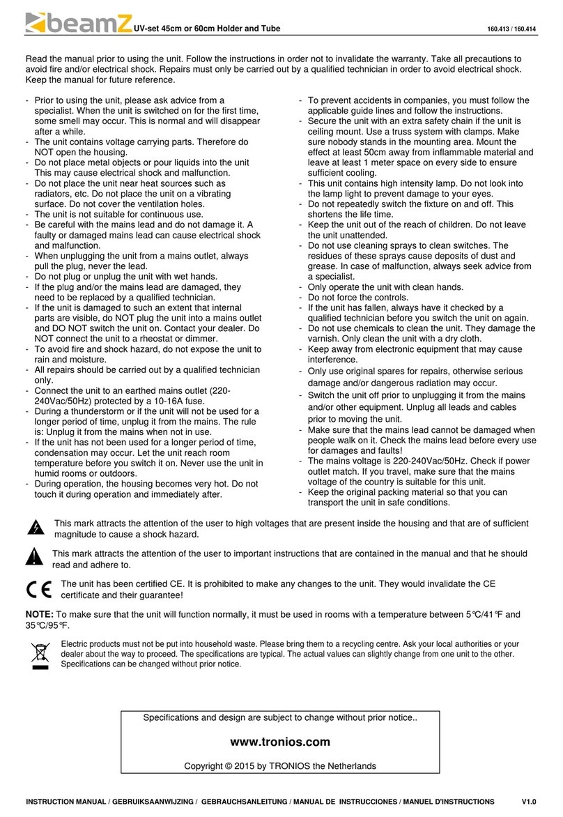 Beamz BUV45TL User manual