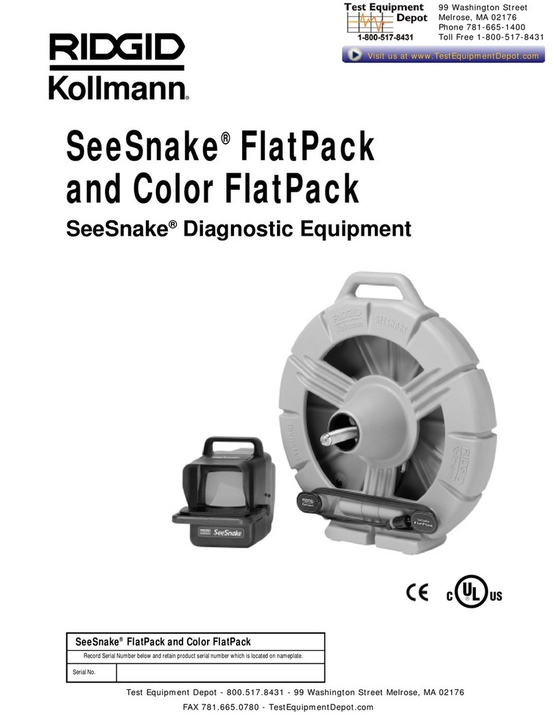Ridgid Kollmann SeeSnake FlatPack Operator's manual