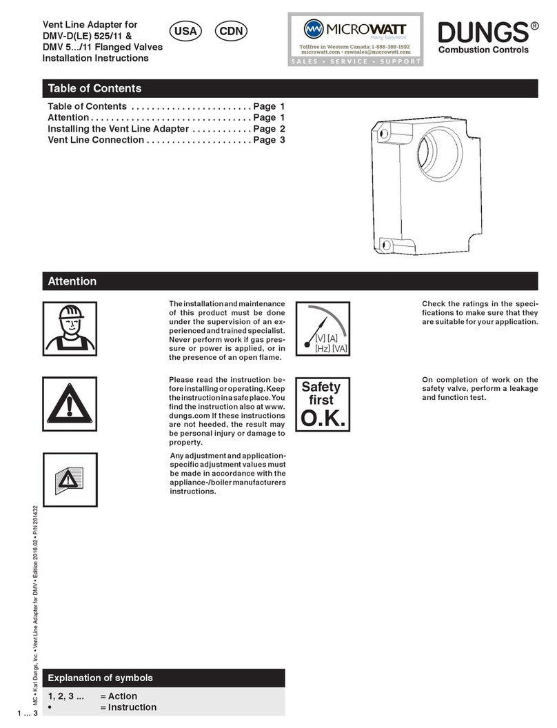 MICROWATT DUNGS DMV 525 installation instructions